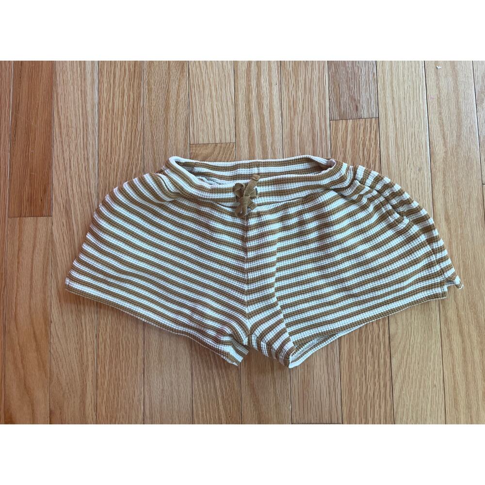 Quincy Mae‎ Stripe Waffle Shorts 4-5y
